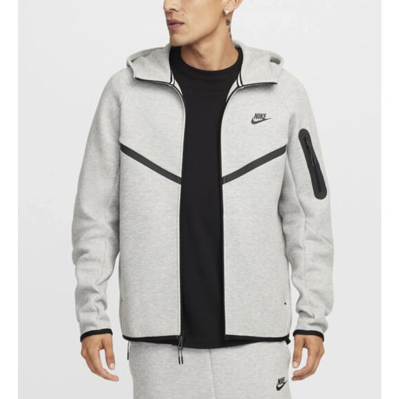 Nike Tech Fleece Full Zip Gray Hoodie Men's Size XL HV0949-063 NWT $135 - Picture 4 of 7